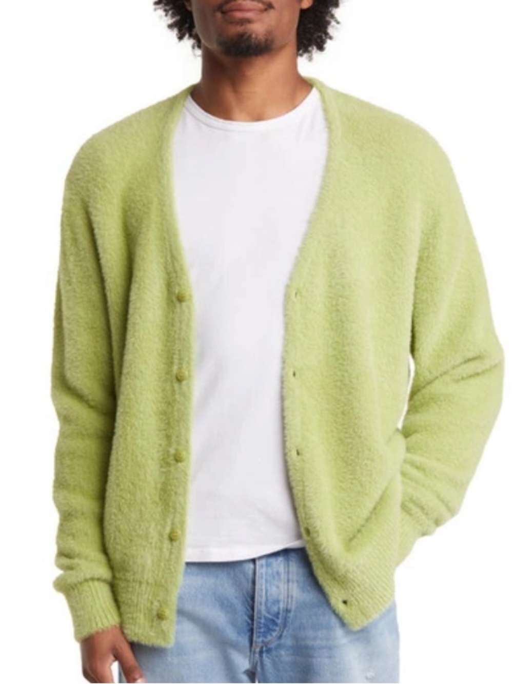 Coney Island Picnic Men’s Green Cardigan Size Medium EUC
